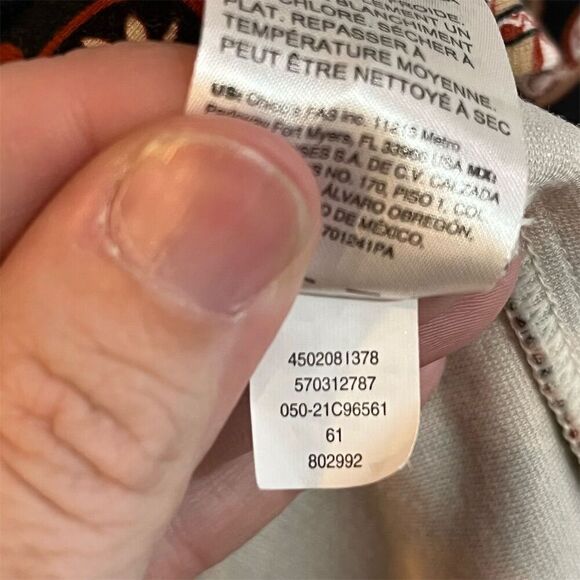 Chico's Women's Paisley Print Sheath Dress Size 14 Knee Length Casual - Picture 5 of 6